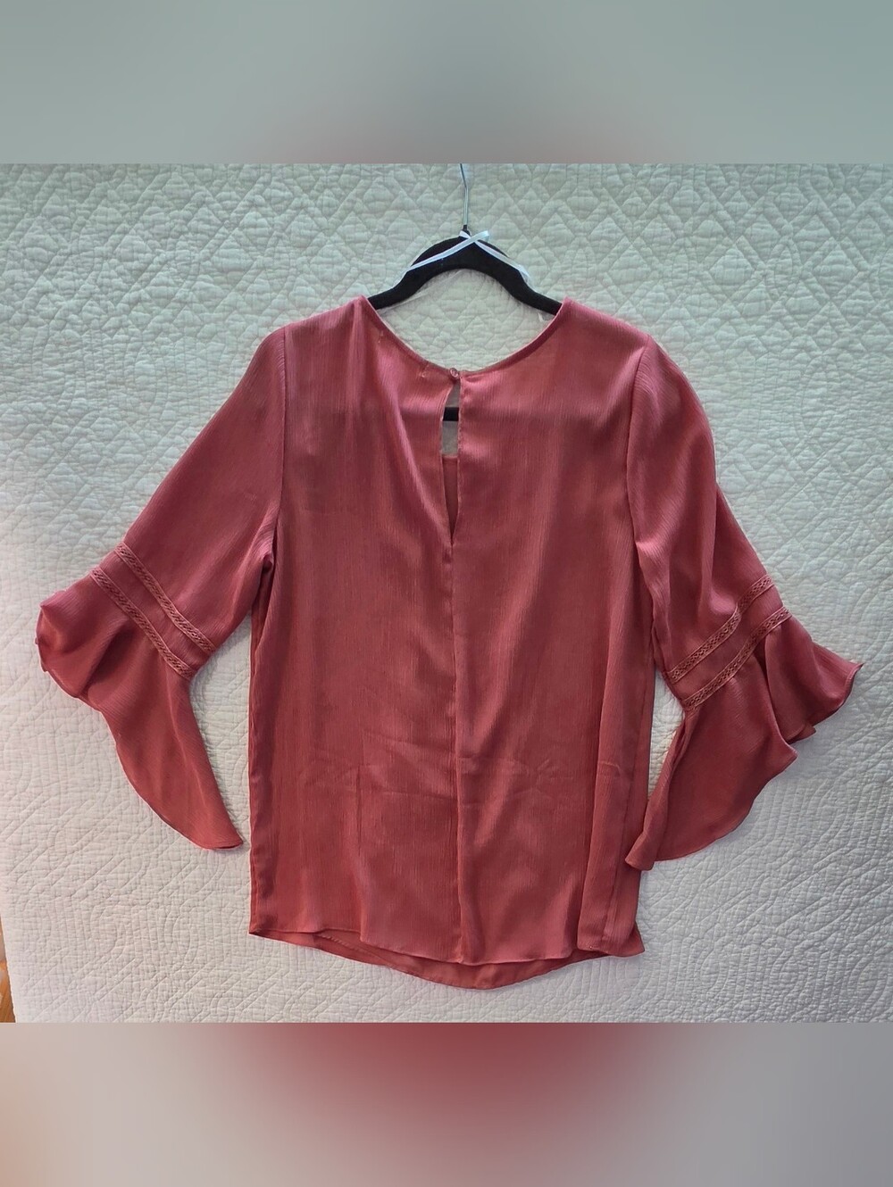 Boho Ruffled Bell Sleeve Blouse - Picture 3 of 14